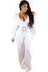 Sexy Cape Long Sleeves Wide Leg Jumpsuit